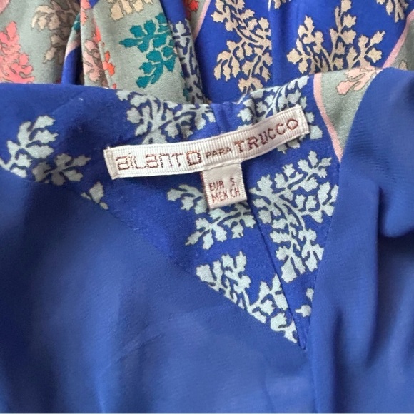 Anthropologie Ailanto Para Trucco Vilira Floral Fish Print Maxi Dress Sz S - Picture 14 of 14